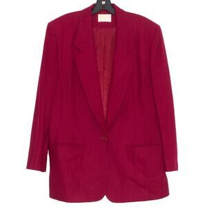 Vintage Pendleton Jacket Blazer Wool Minimalist Classic 90s Professional Red 16